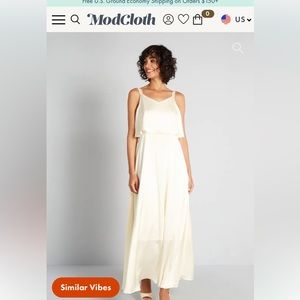 Molly Bracken x ModCloth satin maxi dress